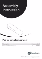 Assembly instruction Pad for hemiplegia armrest Descri