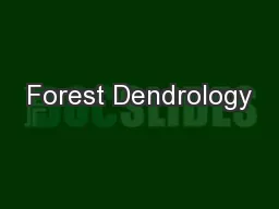 Forest Dendrology