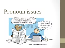 Pronoun issues