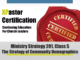 Ministry Strategy 201, Class 5