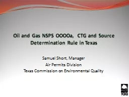 Oil and Gas NSPS