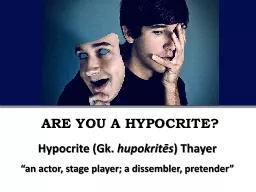 Are You a Hypocrite?