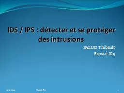 IDS / IPS : détecter et se protéger des intrusions