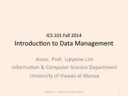 ICS 101 Fall