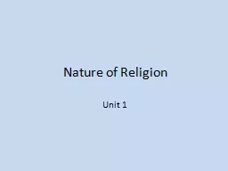 Nature of Religion