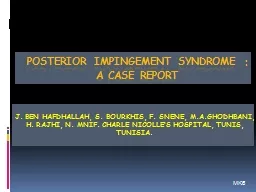   POSTERIOR IMPINGEMENT SYNDROME 