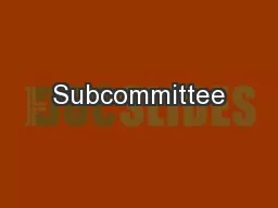 Subcommittee
