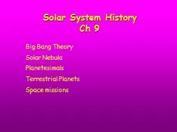 Solar System History