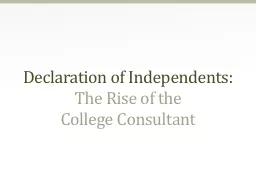 Declaration of Independents: