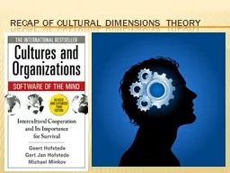 Recap of cultural dimensions theory