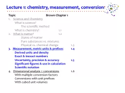 Lecture 1: chemistry