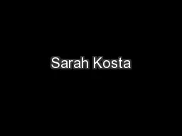Sarah Kosta