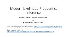 Modern Likelihood-Frequentist Inference