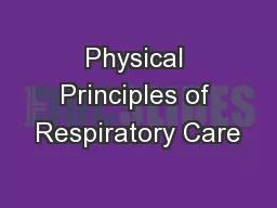 Physical Principles of Respiratory Care