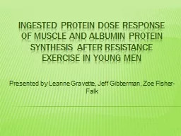 Ingested protein dose response of muscle and albumin protei