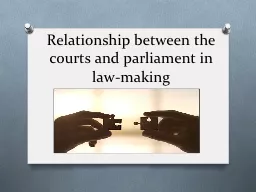 Relationship between the courts and parliament in law-makin