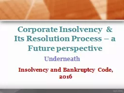 Insolvency and Bankruptcy Code, 2016