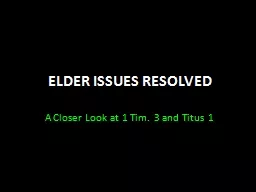 ELDER ISSUES RESOLVED