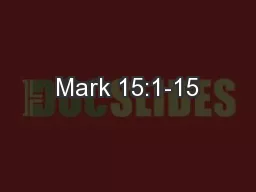Mark 15:1-15