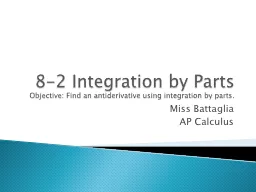 8-2 Integration by Parts