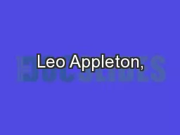 Leo Appleton,