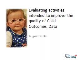 Evaluating activities intended to improve the quality of Ch