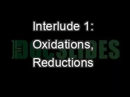 Interlude 1: Oxidations, Reductions & Other Functional