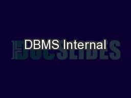 DBMS Internal