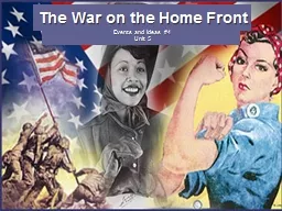 The War on the Home Front