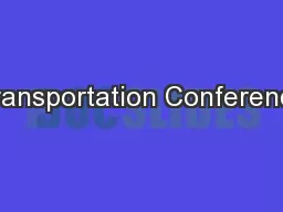 Transportation Conference