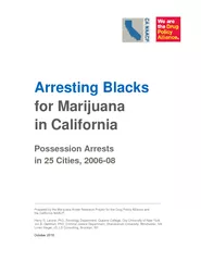 Arresting Blacks for Marijuana in California Possessio