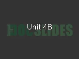 Unit 4B