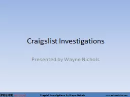 Craigslist Investigations