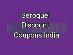 Seroquel Discount Coupons India