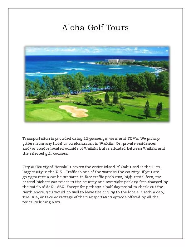 PDF-Golf Services Oahu