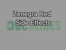 Zenegra Red Side Effects