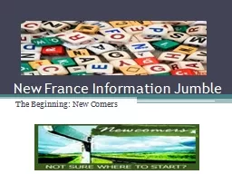 New France Information Jumble
