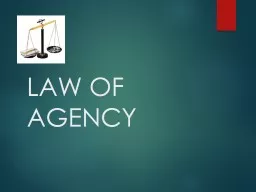 LAW OF AGENCY
