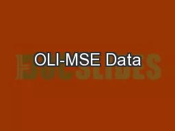 OLI-MSE Data