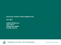 Economic Growth in the European Union