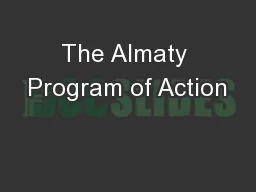 The Almaty Program of Action