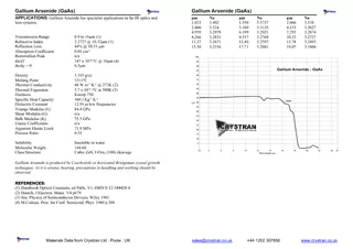 Materials Data from Crystran Ltd