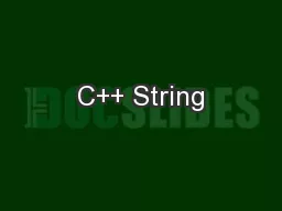 C++ String