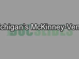 Michigan’s McKinney-Vento