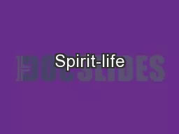 Spirit-life