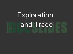Exploration and Trade
