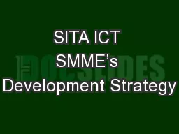 SITA ICT SMME’s Development Strategy
