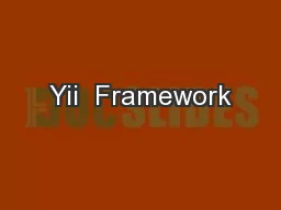 Yii  Framework