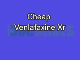 Cheap Venlafaxine Xr