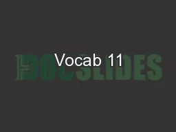 Vocab 11
